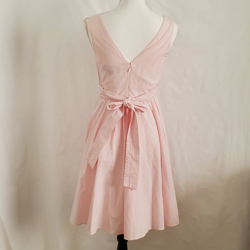 Vineyard Vines Pink Seersucker Reina Sundress sz 4 - Picture 10 of 15